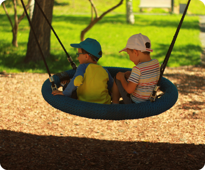 Children on Swings